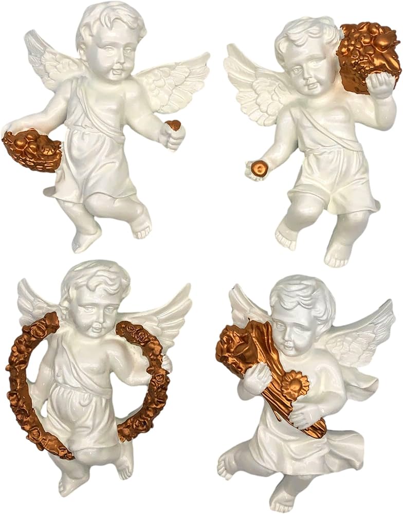 Amazon.co.jp: 壁掛けオブジェ 空飛ぶ天使 ヨーロピアン アンティーク