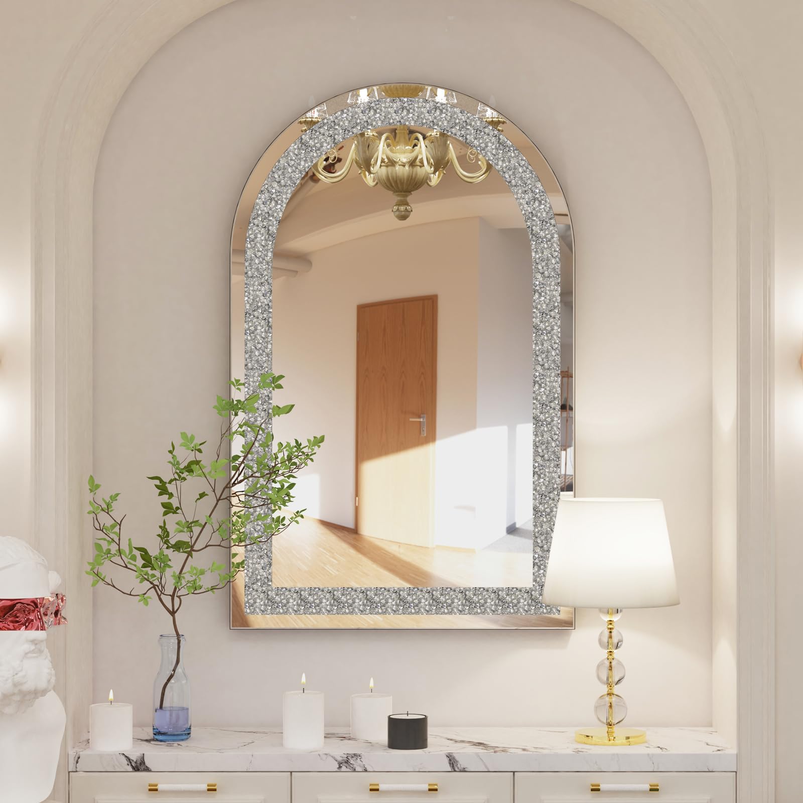 Amazon.co.jp: Artloge 鏡 壁掛け おしゃれ ウォールミラー 壁掛け