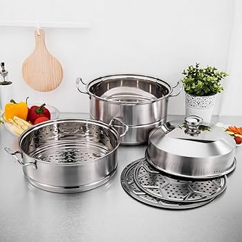 Amazon | 蒸しもの鍋 蒸し鍋 業務用 大きいサイズ 深型 ステンレス