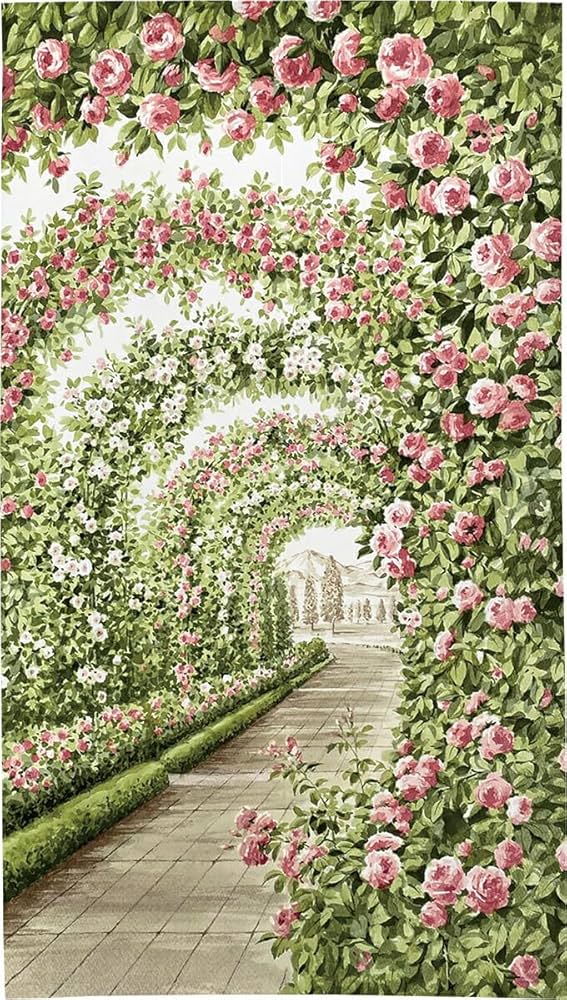 Amazon.co.jp: のれん工房 のれん 花 フラワー柄 おしゃれ ローズ