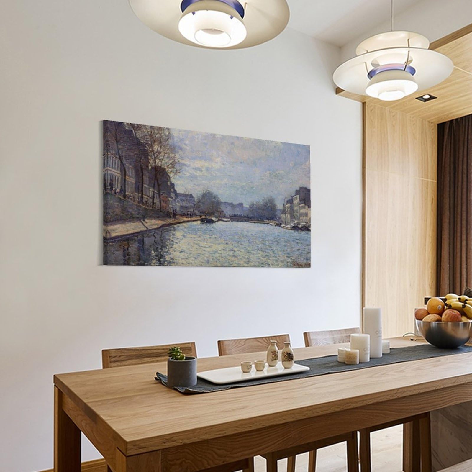 アルフレッド・シスレー、【サン＝マルタン運河の眺め】 サンマルタン