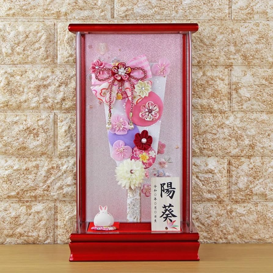 Amazon | 羽子板 正月 ケース入り(9号 (摘み細工髪飾り付き) つまみ