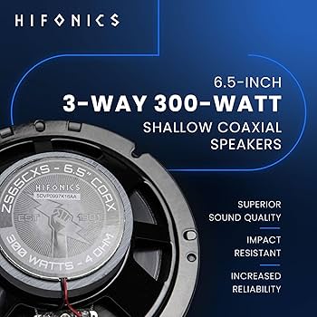 Amazon.com: Hifonics Zeus ZS65CXS 6.5 Inch 3 Way 300W Shallow