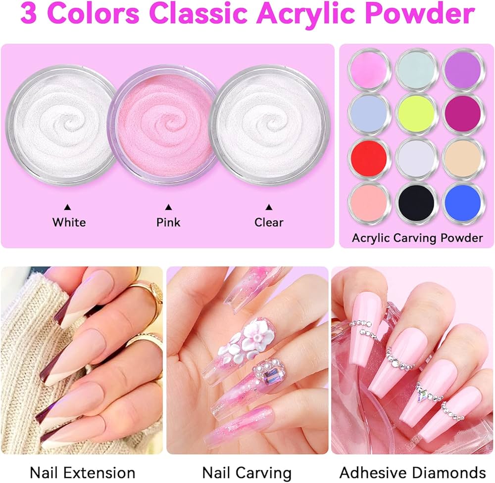 Amazon.com: SAVILAND Acrylic Nail Kit with U V Light – Acrylic