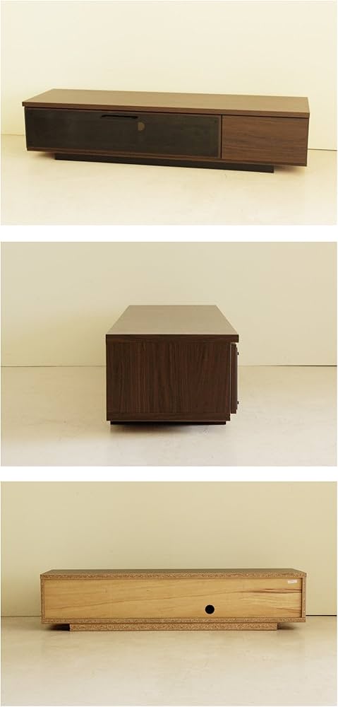 Amazon.co.jp: 大川家具 東馬 ローボード ANIE(アニエ) ブラウン 140cm幅