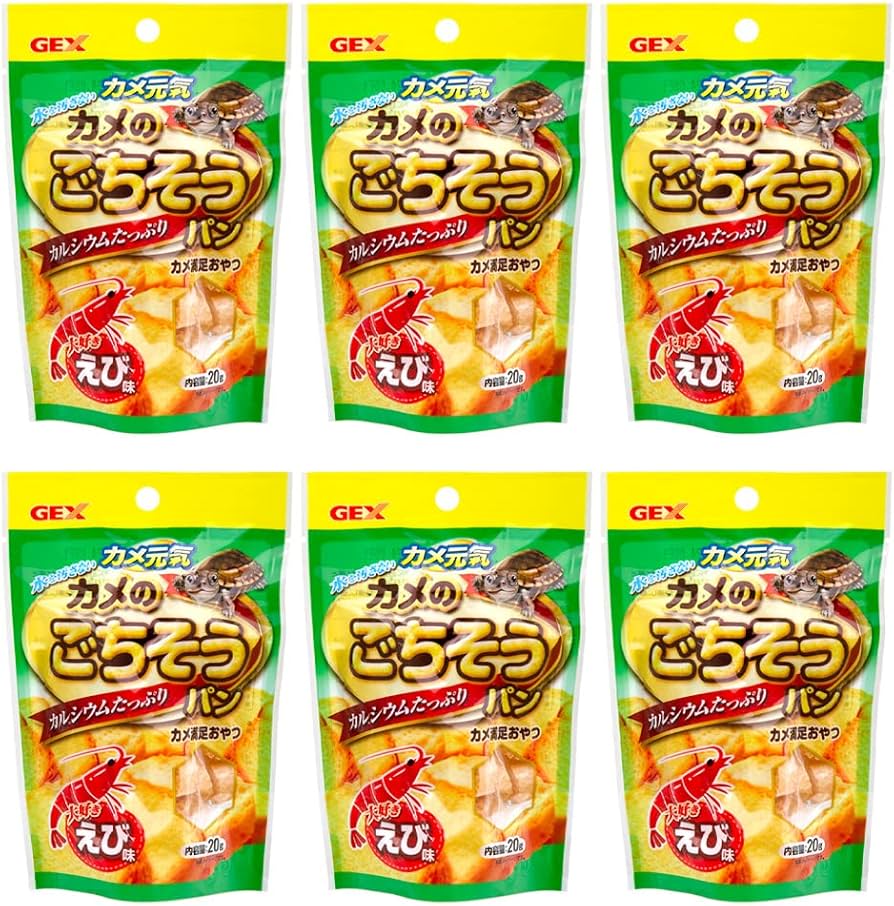 Amazon | ジェックス カメ元気 カメのごちそうパン えび味 餌 6袋入り