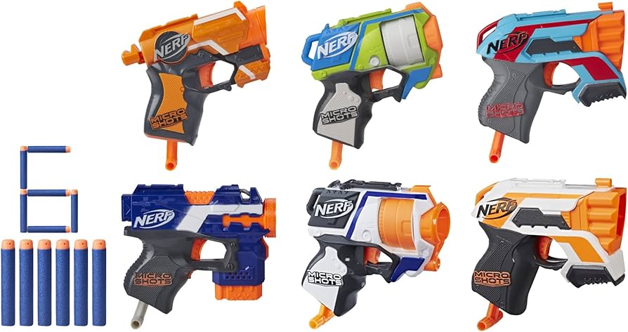 Amazon.co.jp: NERF MicroShots 6ブラスターバンドル - ミニダーツ