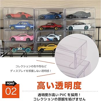 Amazon.co.jp: TJQ ミニカー 透明ケース 大容量 保管 ディスプレイ