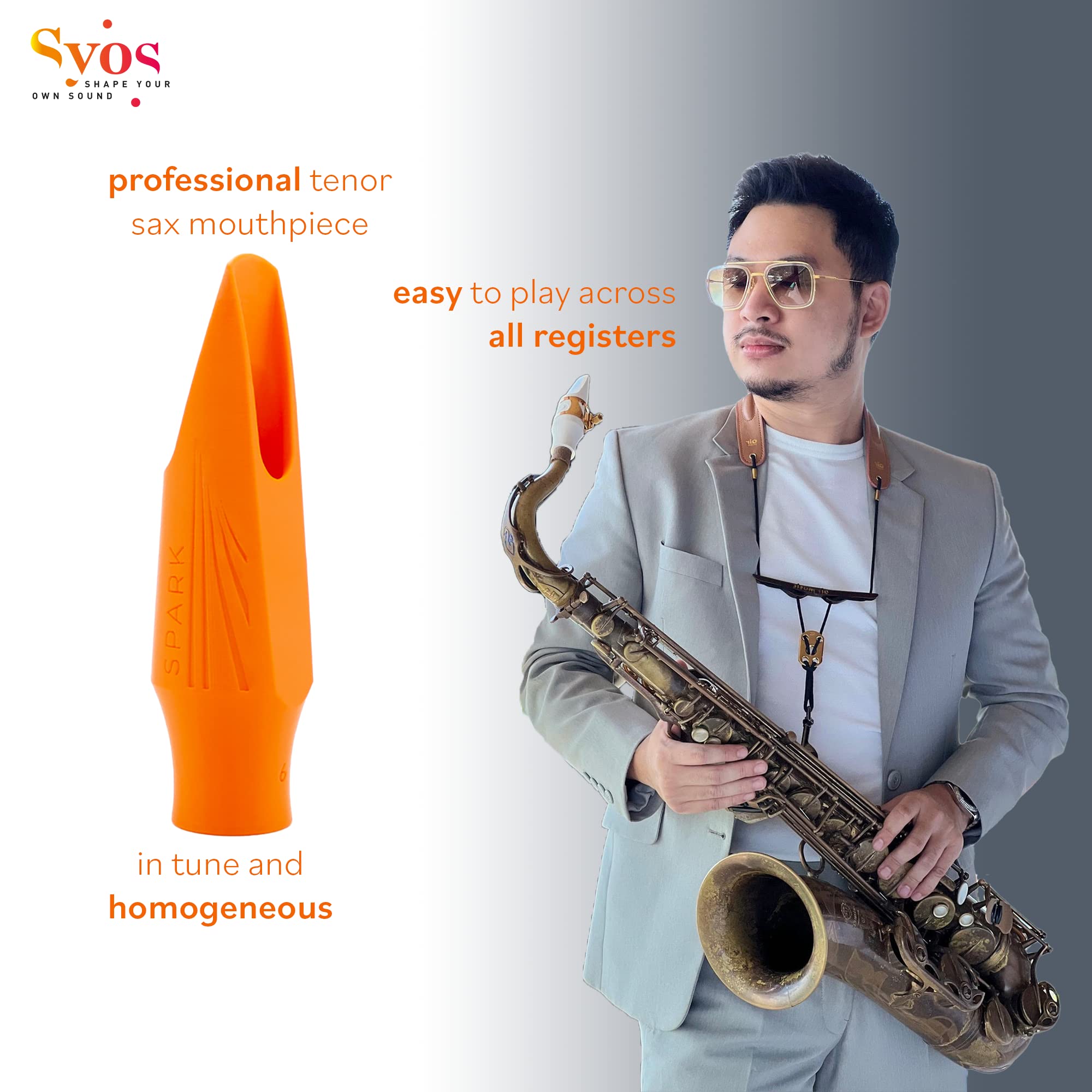 Amazon | Syos テナーサックス マウスピース スパークモデル 7つの先端