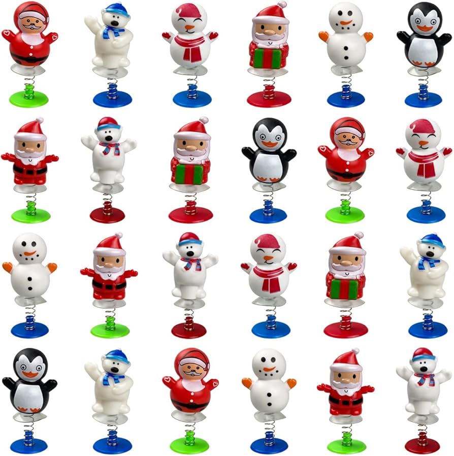 Amazon.com: QINGQIU 24 PCS Christmas Jumping Popper Toys for Kids