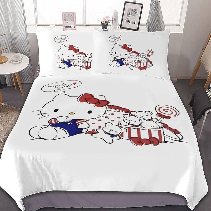 Amazon｜ハローキティ 布団カバー 3点セット シングル シングル 枕