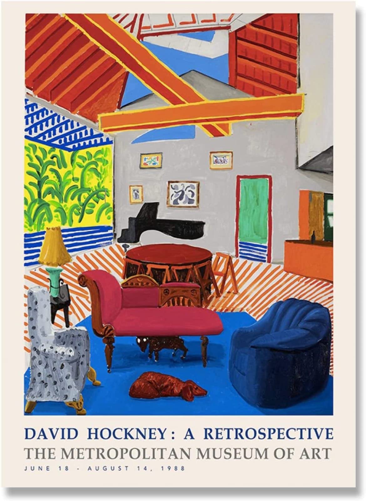 Amazon.co.jp: デビッドホックニーポスター展キャンバスペインティング