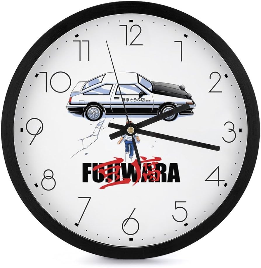 Amazon.co.jp: 掛け時計 頭文字d イニシャル D 藤原拓海 壁掛け時計