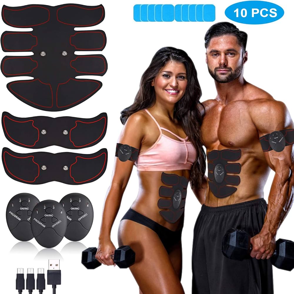 Amazon | EMS腹筋刺激装置究極の筋肉トナー、腹筋トレーナー、男性と