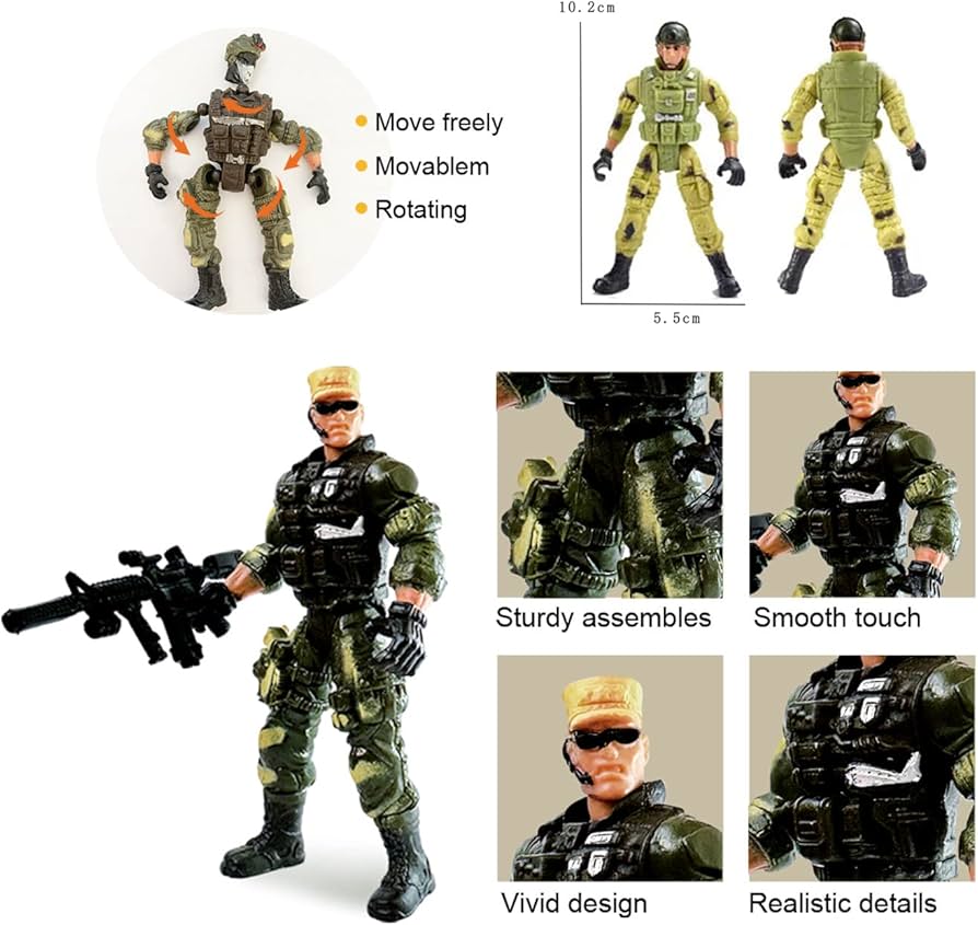Amazon.co.jp: MQSTARSRISE 陸軍 メンズ アクションフィギュア 兵士