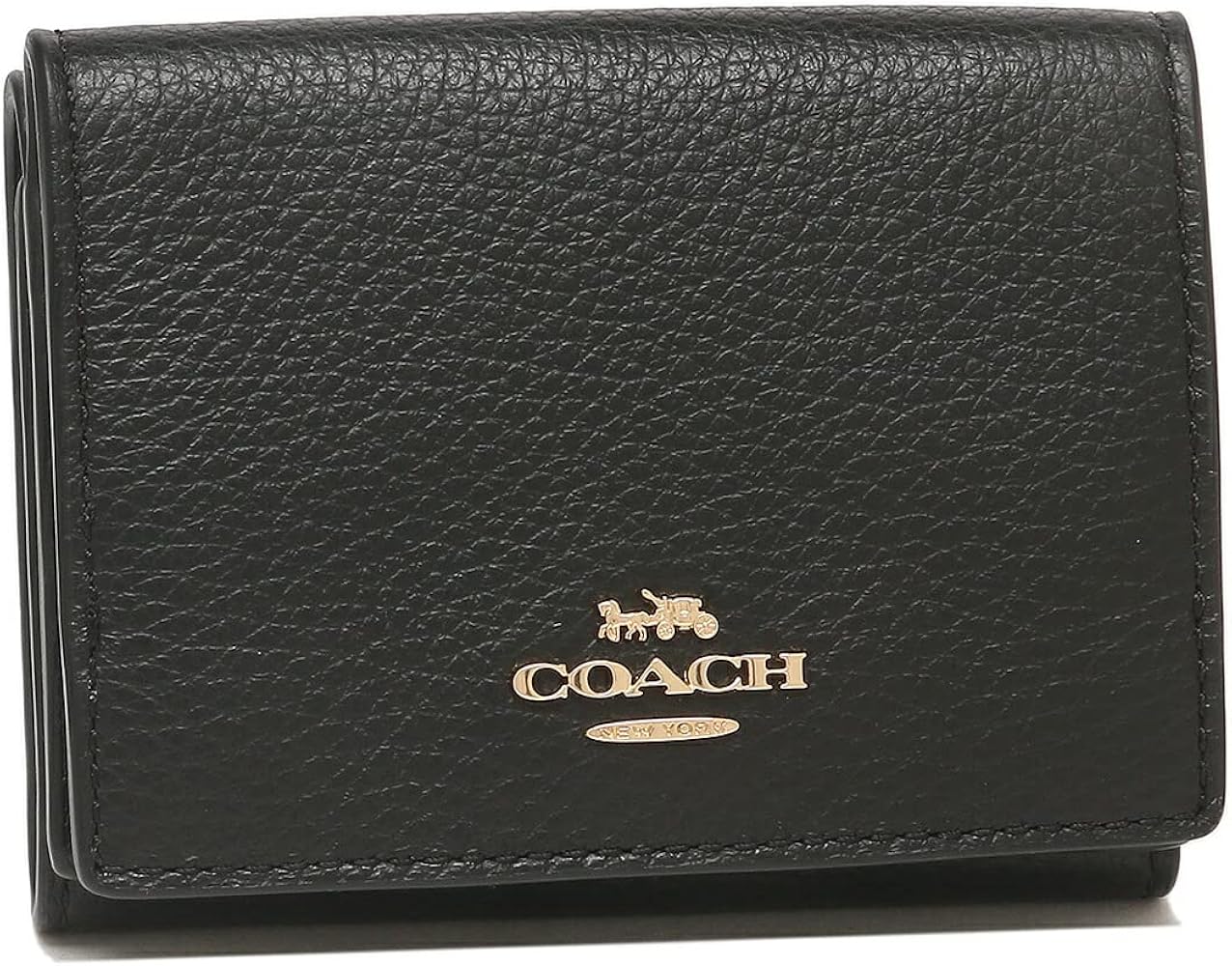 Amazon | [コーチ] アウトレット 三つ折り財布 ミニ財布 ブラック