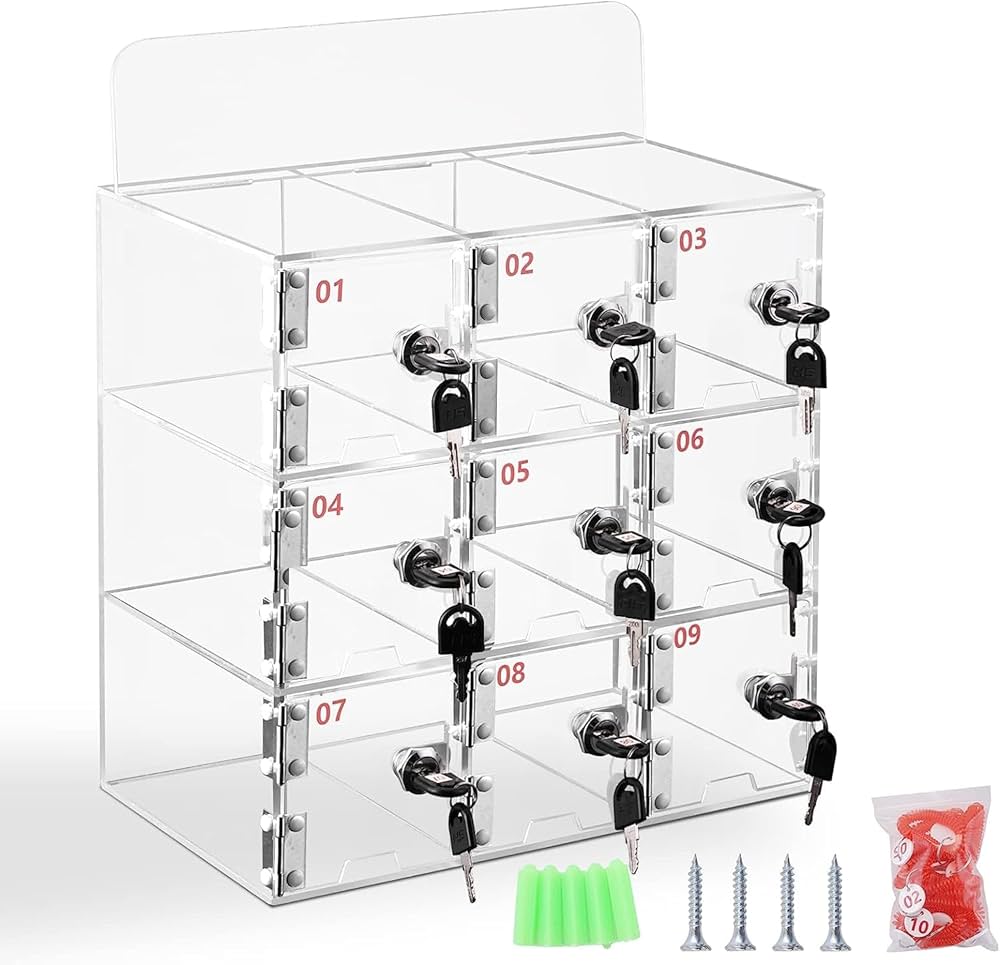 Amazon.co.jp: MXBAOHENG スマホ収納ロッカーアクリル 携帯電話保管