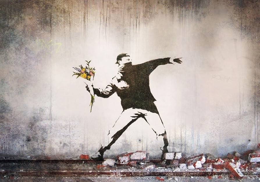 Amazon.com: Banksy Peace Art Graffiti Artist poster 36 inch x 24