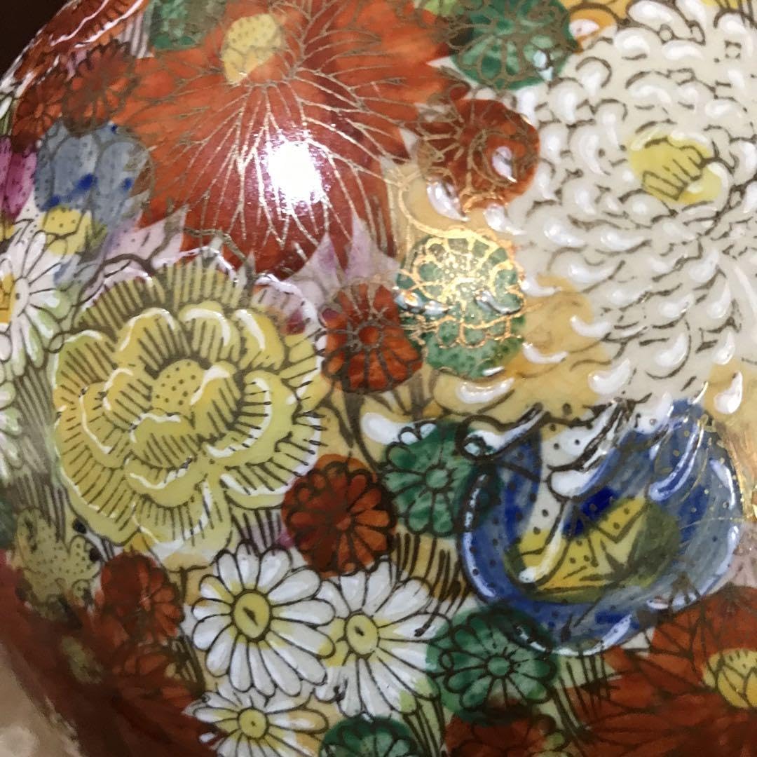 Amazon.co.jp: 骨董 九谷焼九谷清峰花詰 壺 花器 花瓶 : ホビー