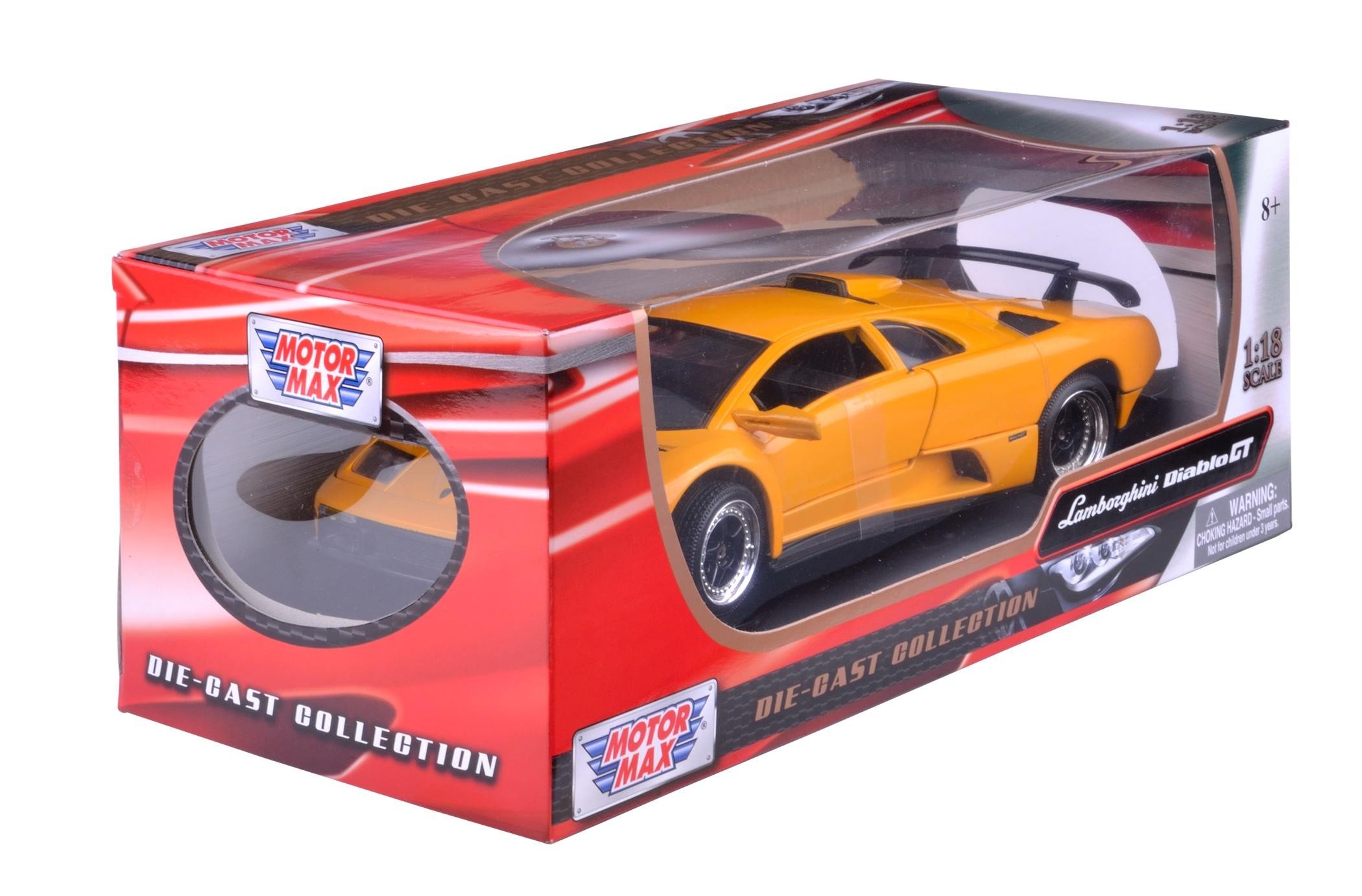 Amazon.com: Lambo Diablo GT Yellow 1/18 Diecast Model Car by