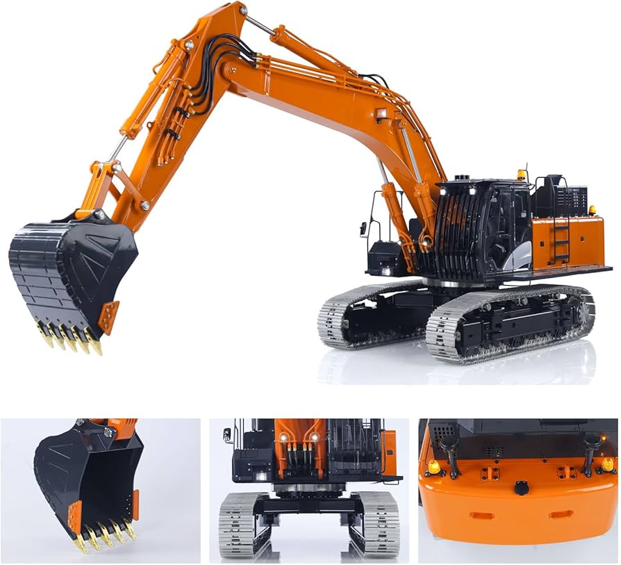 Amazon.com: wheelfun LESU 1/14 RC Hydraulic Excavator Model Aoue