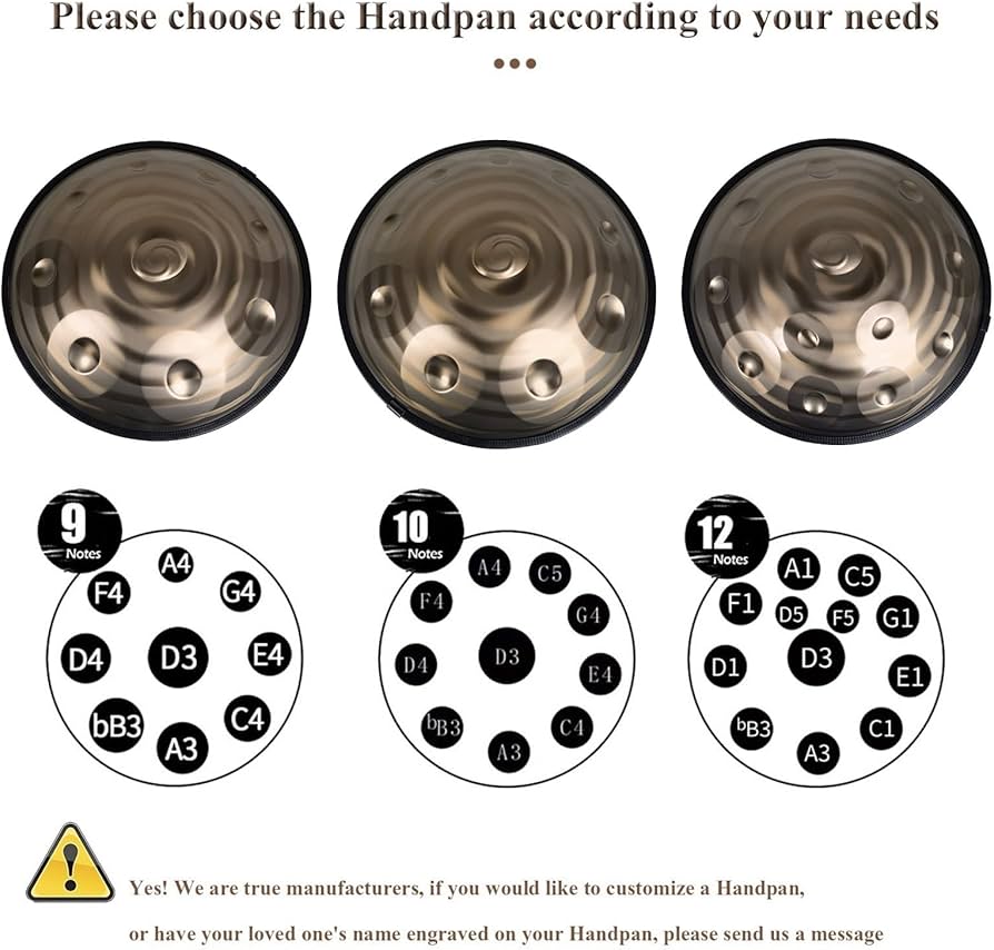 Amazon.com - ORANGES 432HZ Handpan Steel Instrument D Minor 12