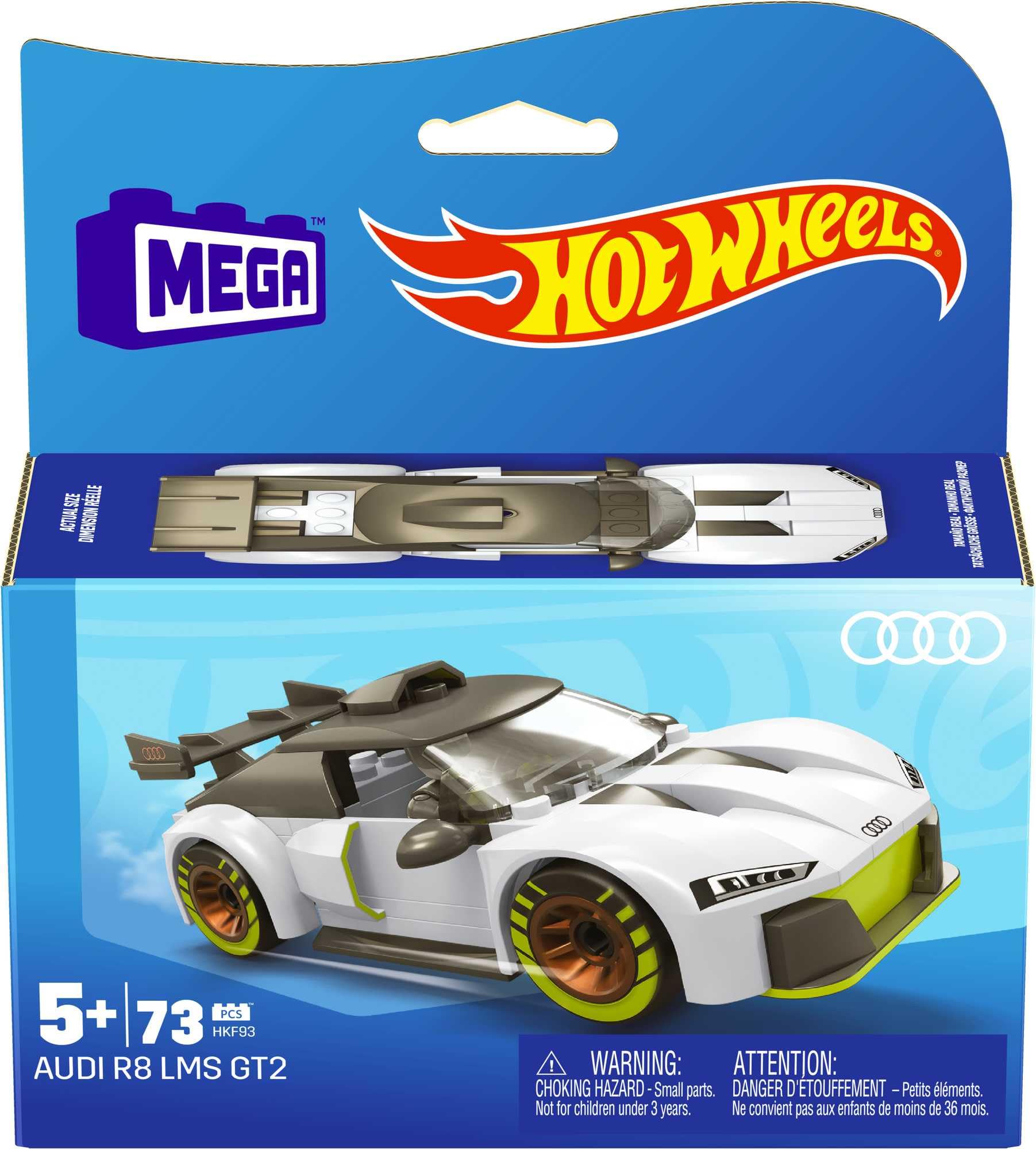 Amazon.com: MEGA Hot Wheels Building Toy Race Car Playset, Audi R8