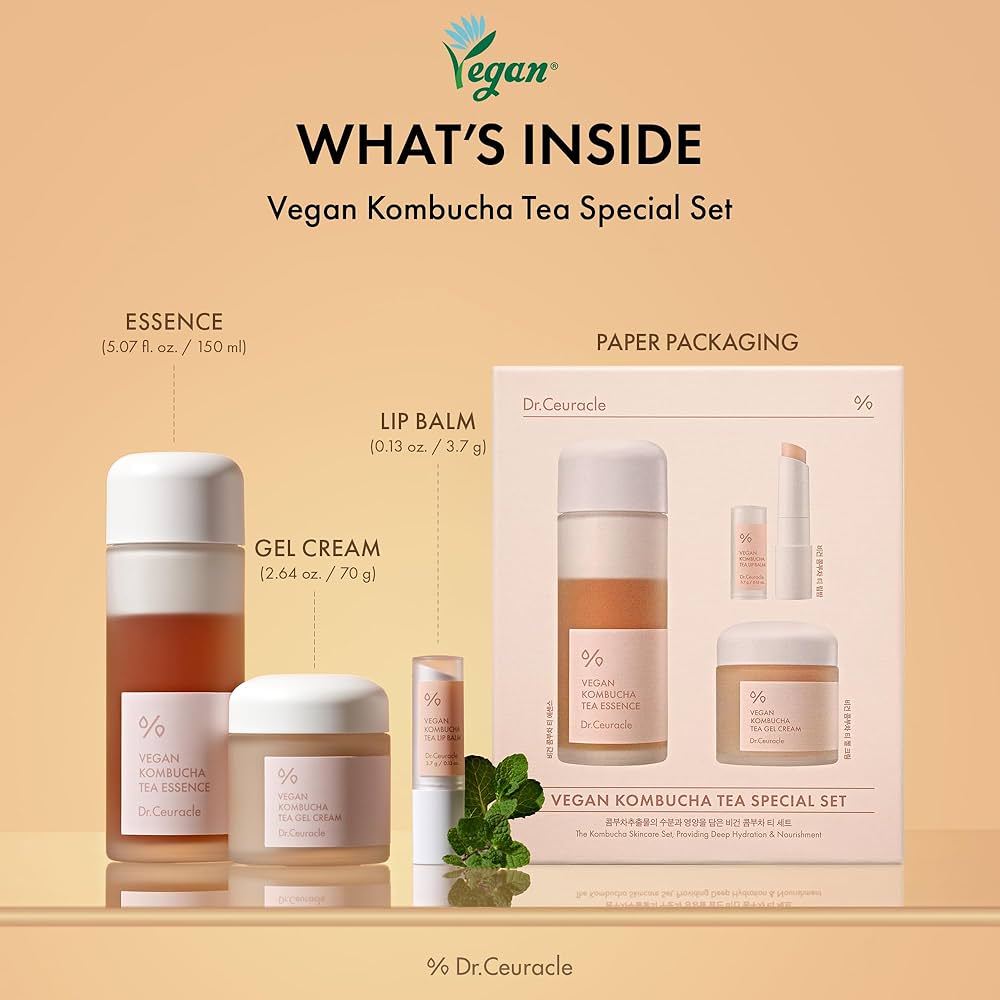 Amazon.com : Dr.Ceuracle Vegan Kombucha Tea Essence and Gel Cream
