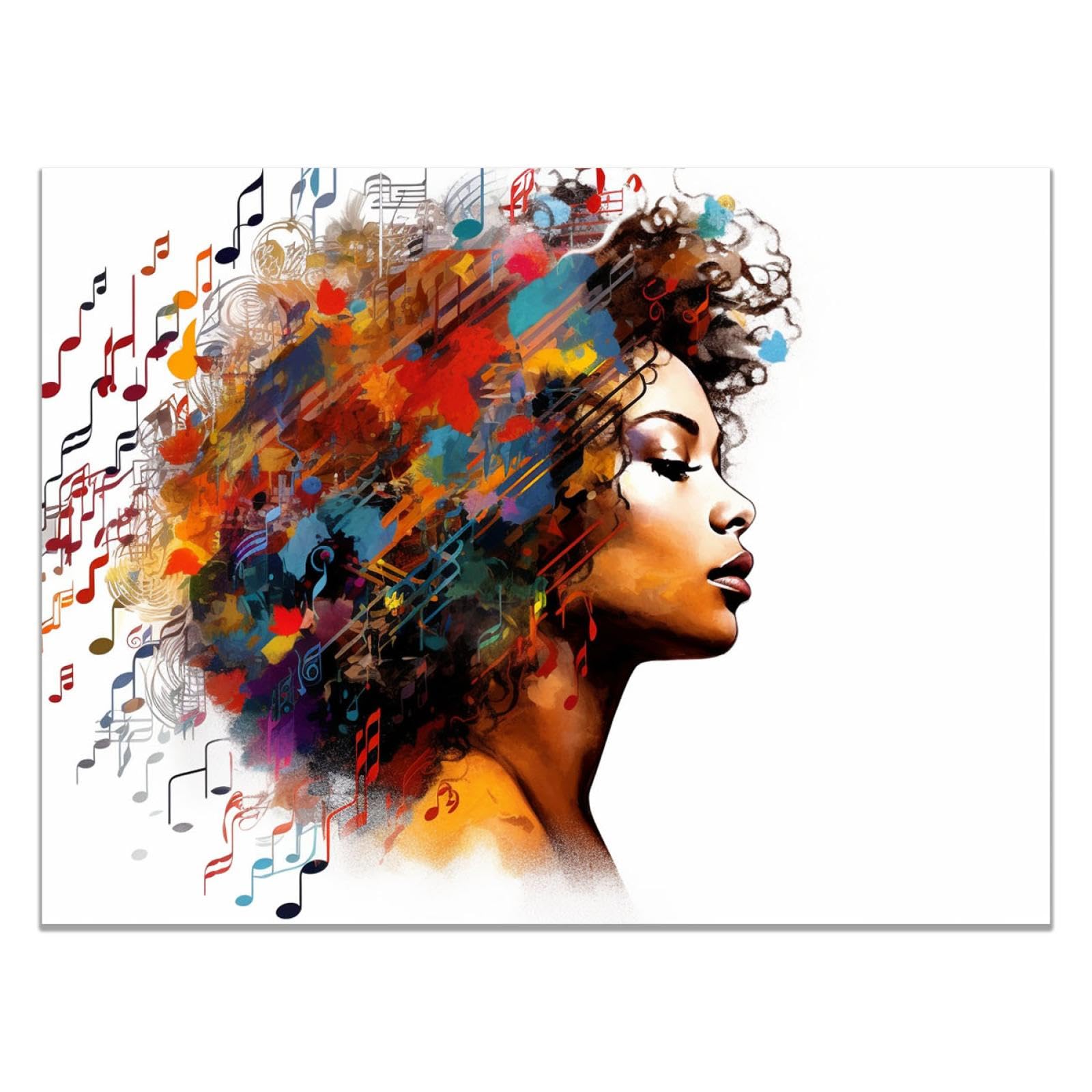 Amazon.co.jp: SHYAMIC 抽象的なカラフルな絵画, アフリカ系アメリカ人