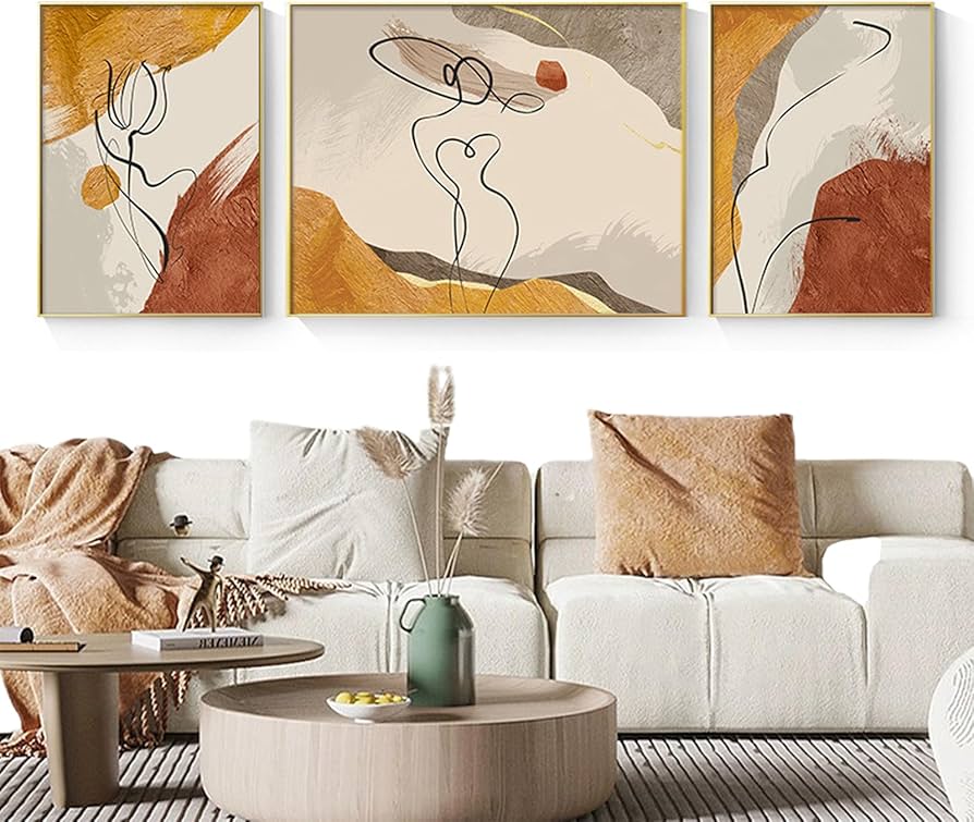 Amazon.co.jp: アートパネル 北欧 抽象 幾何 3枚セット飾り絵 ポスター
