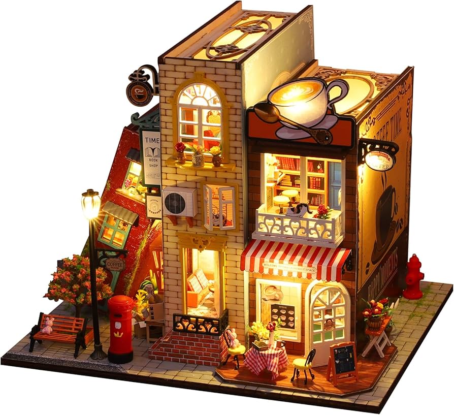 Amazon | Hallisun ドールハウス ミニチュア 手作り ミニチュアハウス