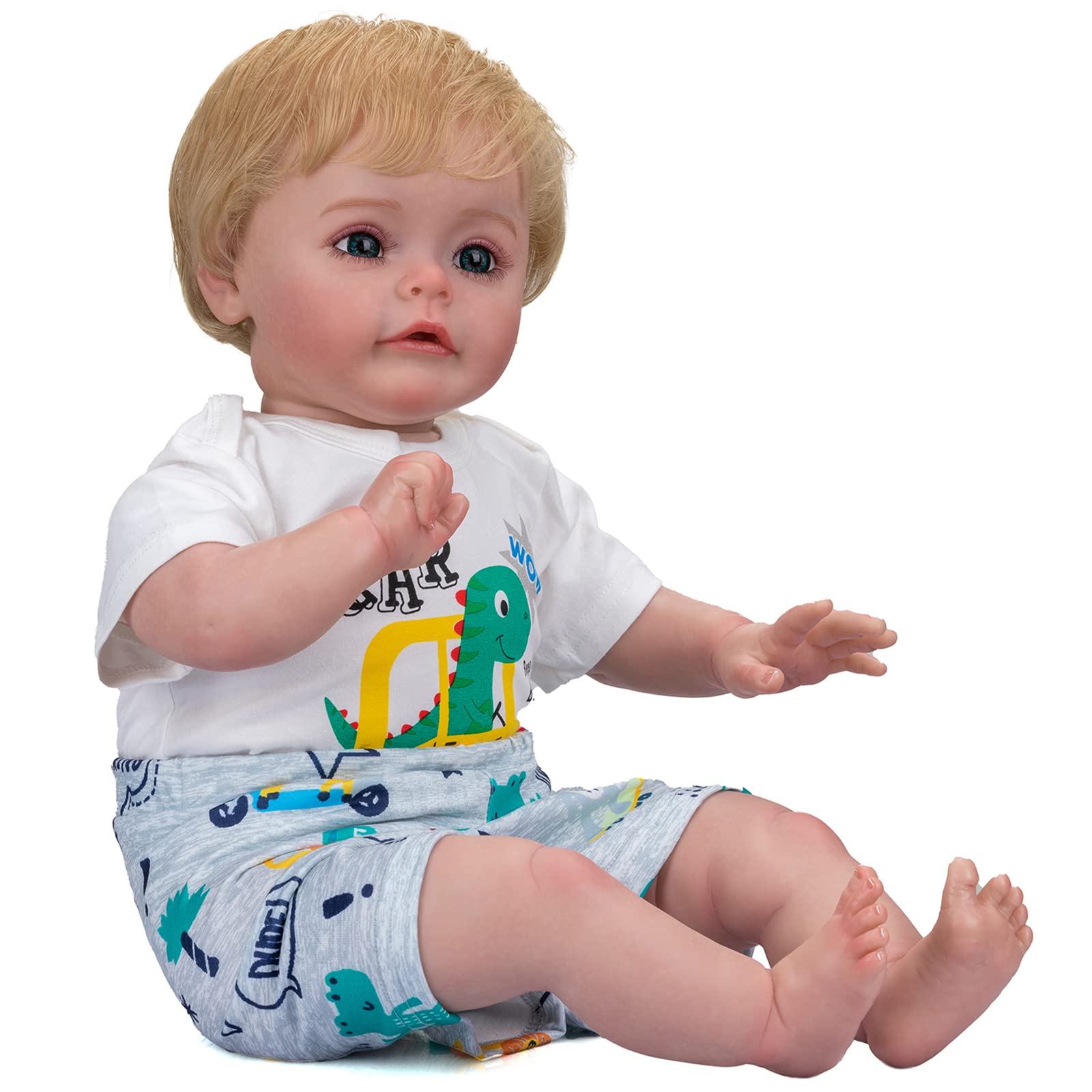 Amazon.co.jp: 24インチブロンドの髪男の子リボーンドール 60cm