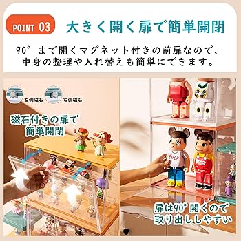 Amazon.co.jp: lalairodori フィギュアケース 棚 アクリル 4個セット