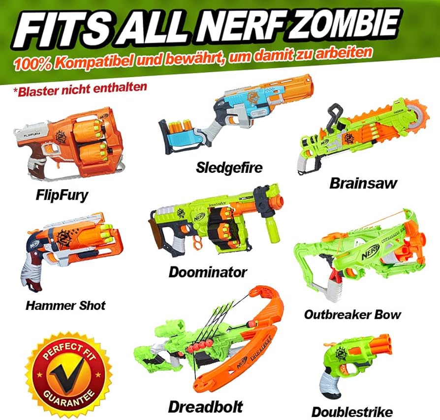 Amazon.com: Little Valentine 200-Dart Refill Pack for Nerf Zombie