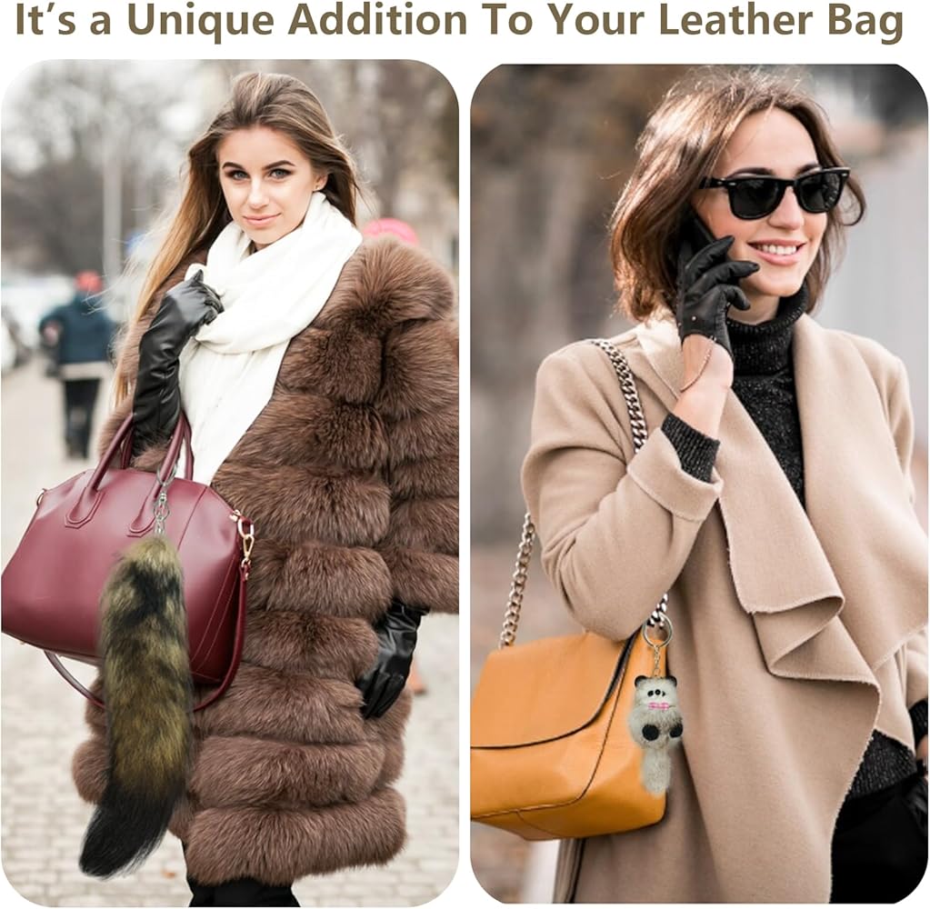 Amazon.com: Beviliu Fox Tail Keychain, Real Fluffy Fur Therian