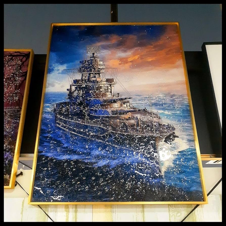 輸入雑貨天然石『軍艦戦艦』水晶クリスタルアート