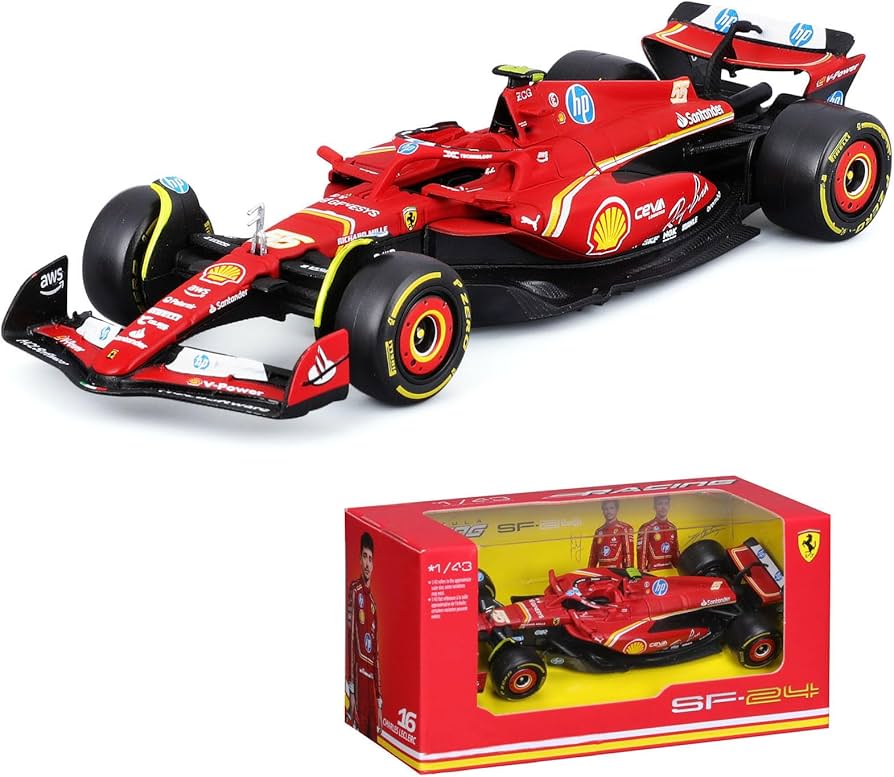 Amazon.com: Xiangtat 1/43 Model for Ferrari SFR SF24 F1 2024