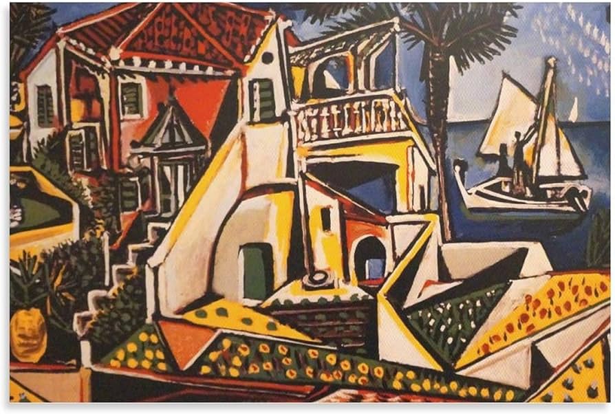 Amazon.co.jp: Pablo Picassoパブロ・ピカソ《地中海の風景》ポスター