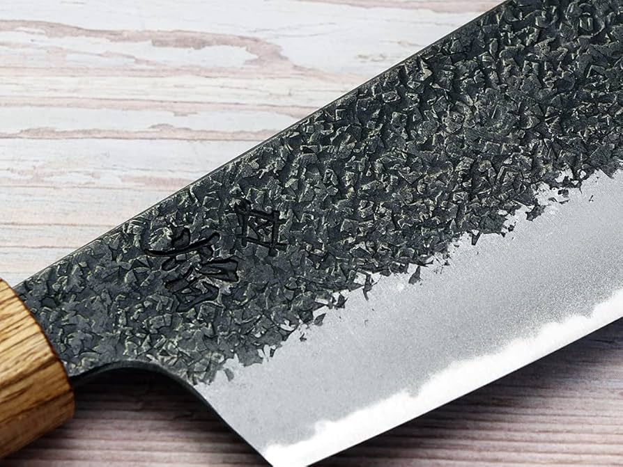 Amazon | 堺孝行 焔 紅蓮 青二鋼 黒打ち鎚目 菜切180 | 堺孝行