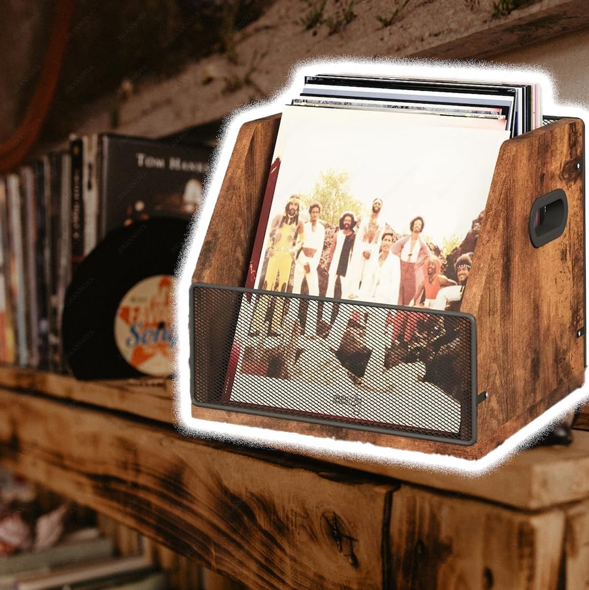 Amazon.co.jp: CDラック 大容量 木製 レコードラック オシャレ スリム