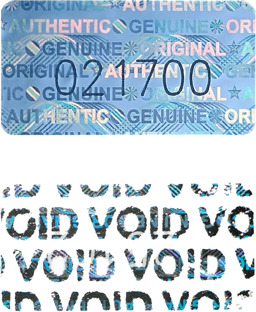 Amazon | 偽造防止ラベル ホログラムラベル 開封確認 跡が残る VOID