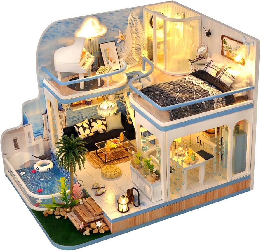 Amazon | Flycites ドールハウスキット ミニチュア 手作りキット