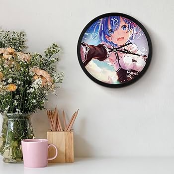Amazon.co.jp: 掛け時計 レム アニメのキャラクター アニメ 壁掛け時計