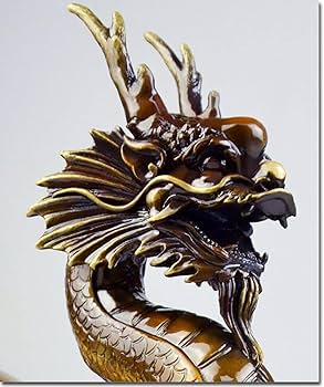 Amazon.co.jp: 青銅製 置物 銅製 飾り物 真鍮 龍亀 ロングイ 龍 辰 竜