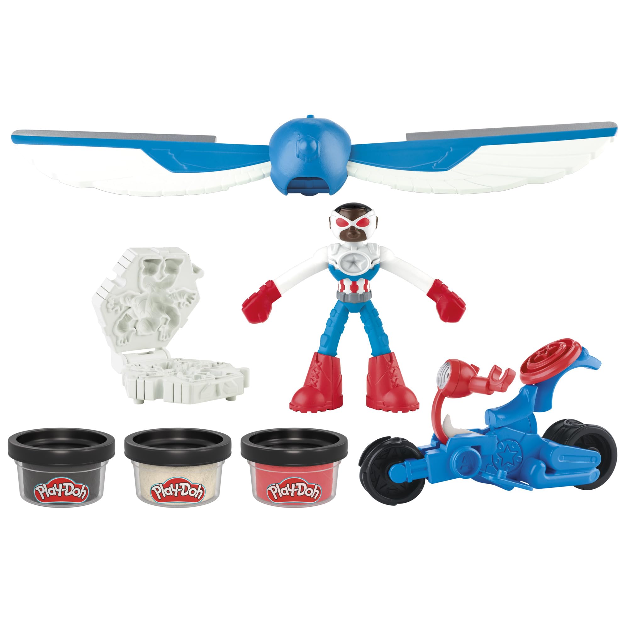 Amazon.com: Play-Doh Marvel Captain America Moto-Slicer Playset