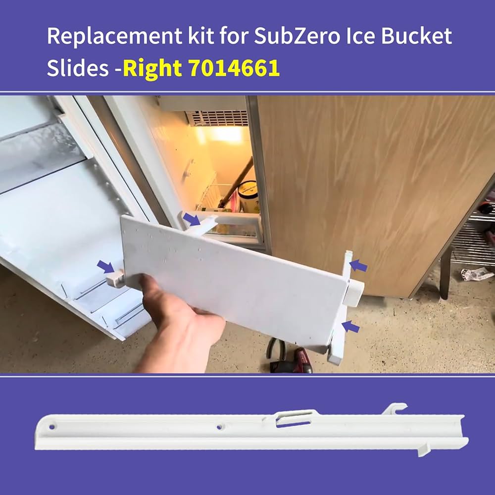 Amazon.com: 7014661 Right Freezer Ice Bin Slider Rails Compatible