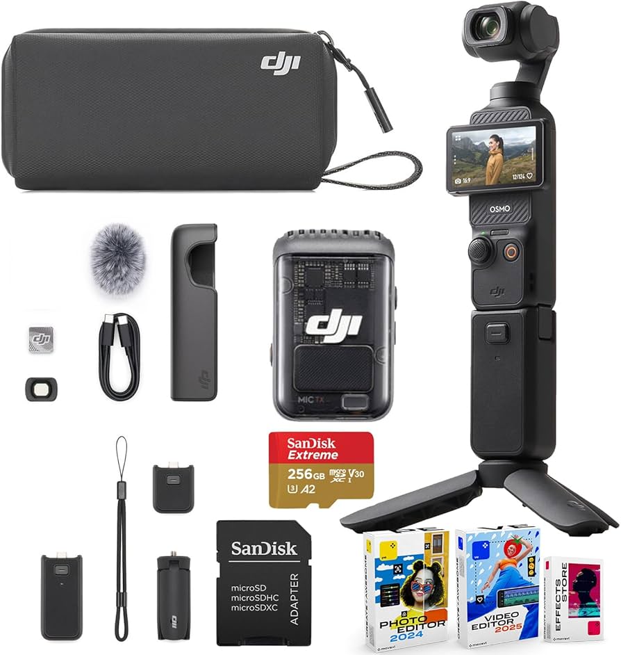 Amazon.com : DJI Osmo Pocket 3 Creator Combo Bundle with Clip-On