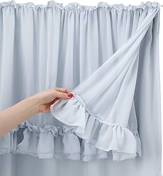 Amazon｜Francfranc フランフラン フリルバランス ダブルカーテン H135