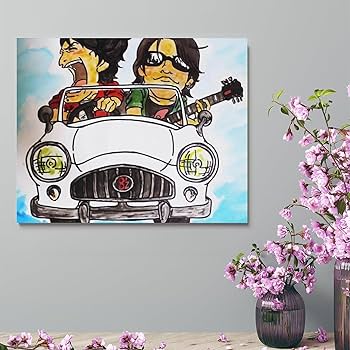 Amazon.co.jp: キャンバス絵画 B'z ロックバンド アートパネル 装飾画