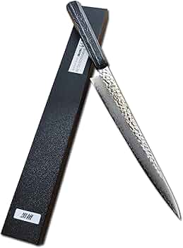 Amazon | 堺孝行 なないろ 黒檀 槌目33層ダマスカス VG10 和式ハンドル